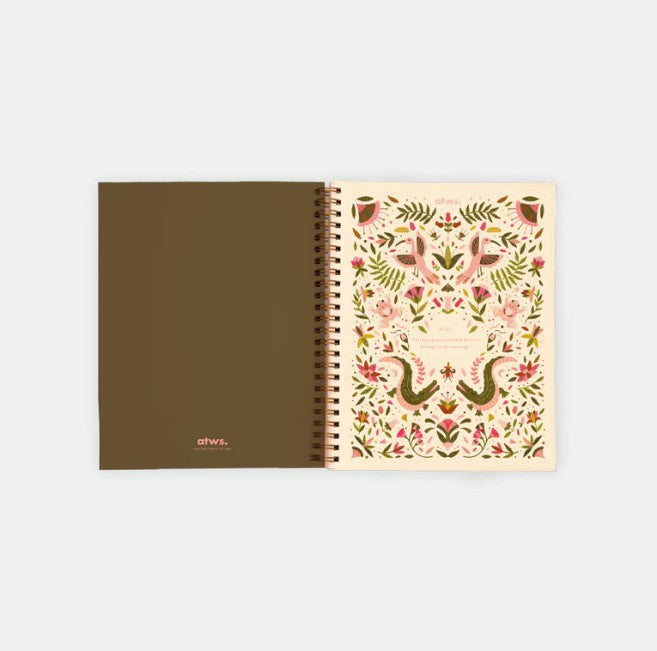 Agenda spirale -Pink croco