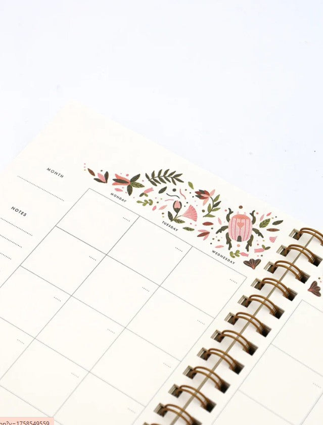 Agenda spirale -Pink croco