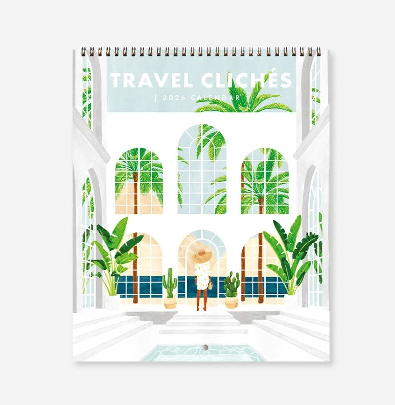 Calendrier 2026 illustré - Travel cliché 2026