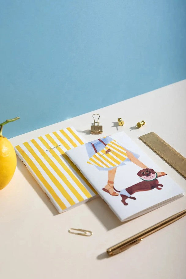 Duo de carnets de poche - Summer dachshund