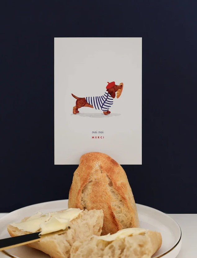 Carte A6 avec enveloppe - Oui oui merci