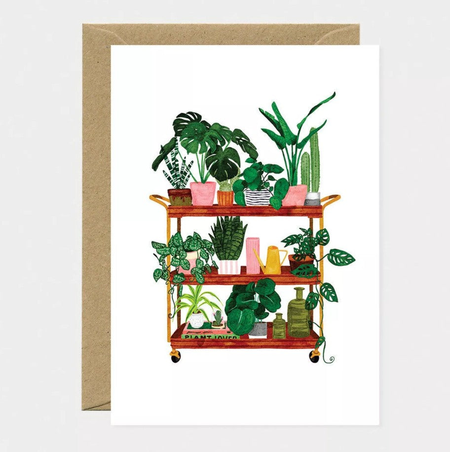Carte A6 avec enveloppe - Plant shelf