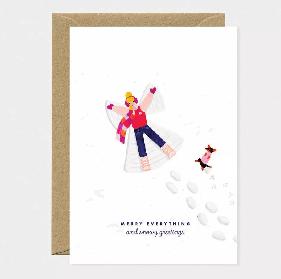 Carte A6 avec enveloppe - Snow angels