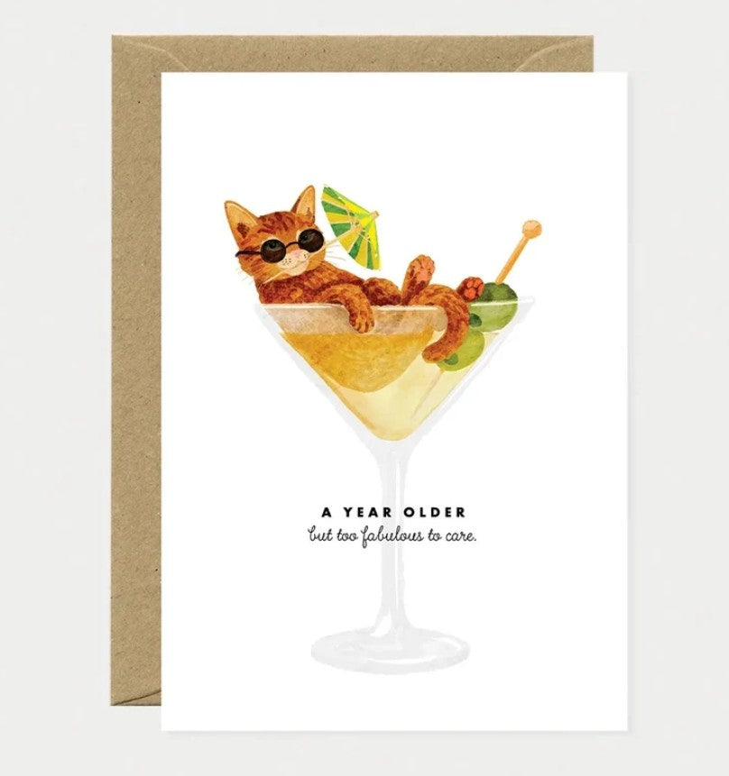 Carte A6 avec enveloppe - Too fabulous to care