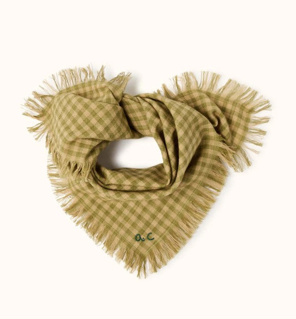 Small Foulard Fayara - Checkmate - Khaki