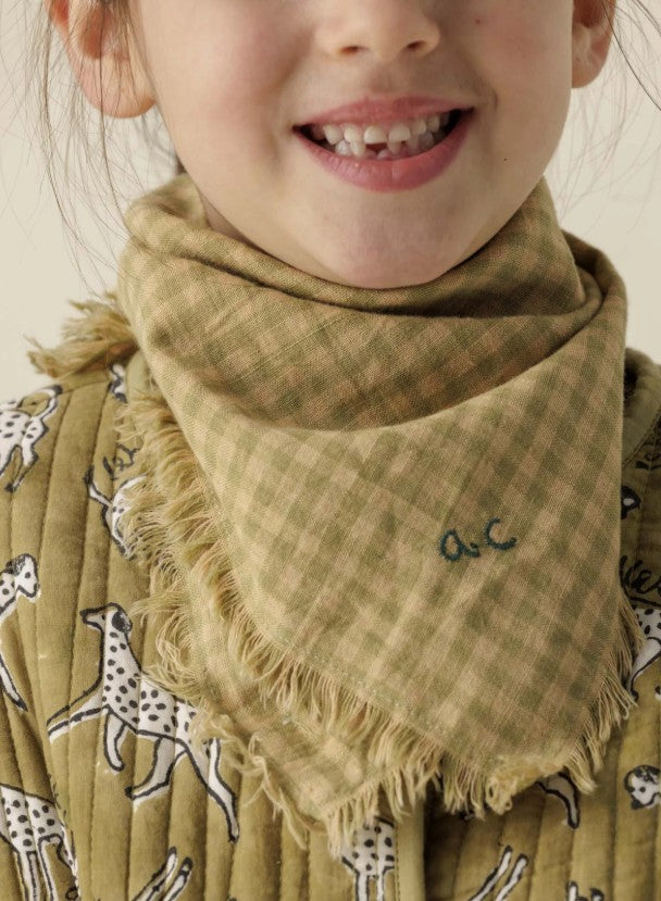 Small Foulard Fayara - Checkmate - Khaki
