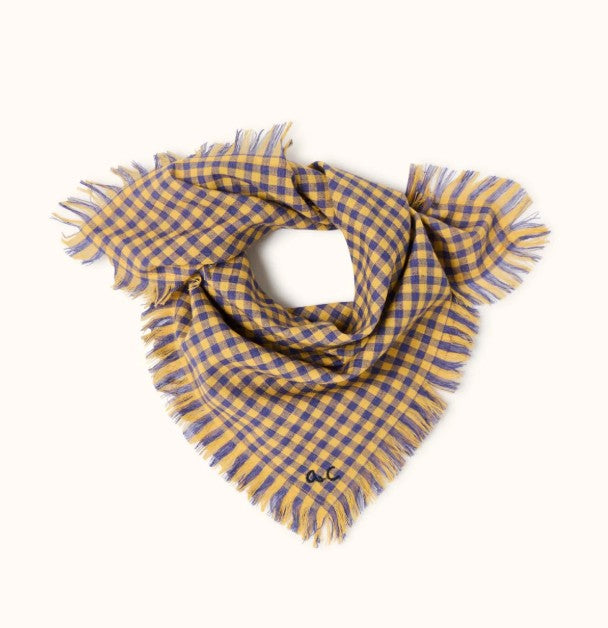 Small Foulard Fayara - Checkmate - Wheat
