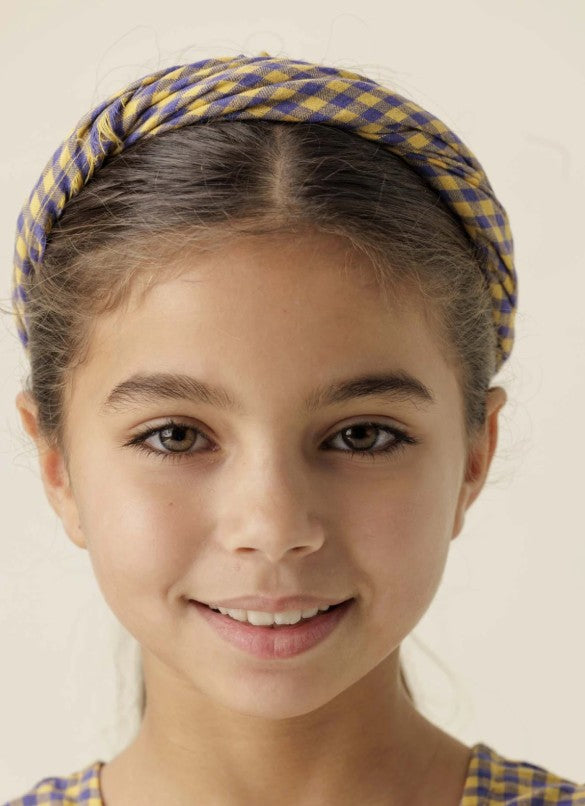 Small Foulard Fayara - Checkmate - Wheat