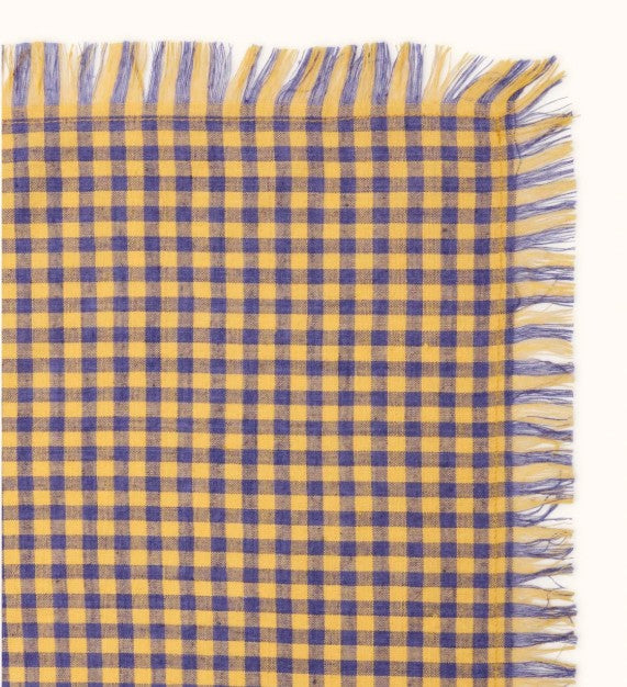 Small Foulard Fayara - Checkmate - Wheat