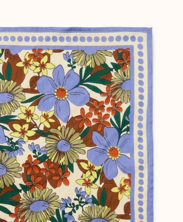 Small Foulard Manika - Bouquet - Iris