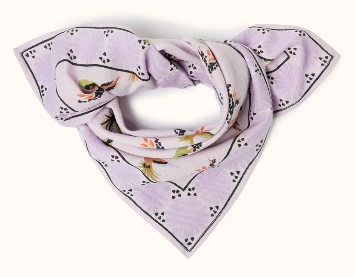 Small Foulard Manika - Cerisier - Lilas