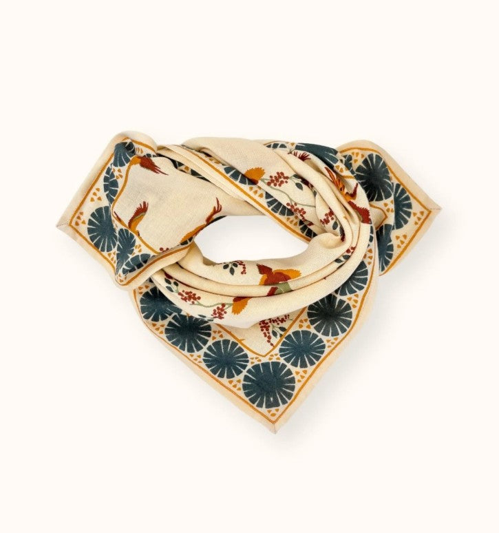 Small Foulard Manika - Cerisier - Macadamia