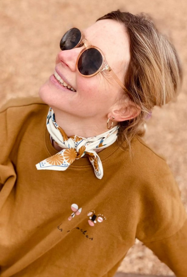 Small Foulard Manika - Cerisier - Vanille
