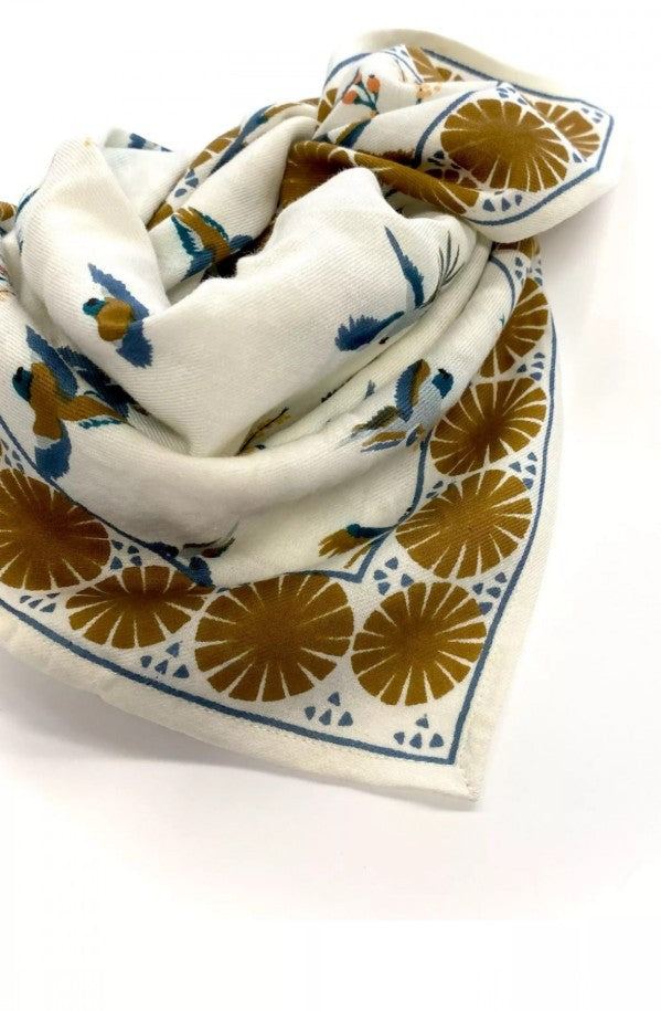 Small Foulard Manika - Cerisier - Vanille