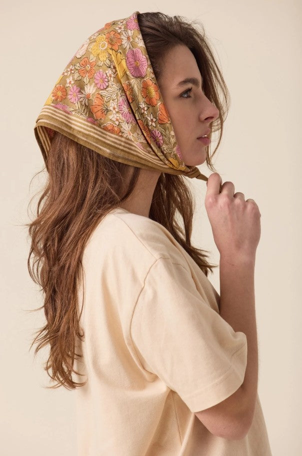 Small Foulard Manika - Joy - Tapenade