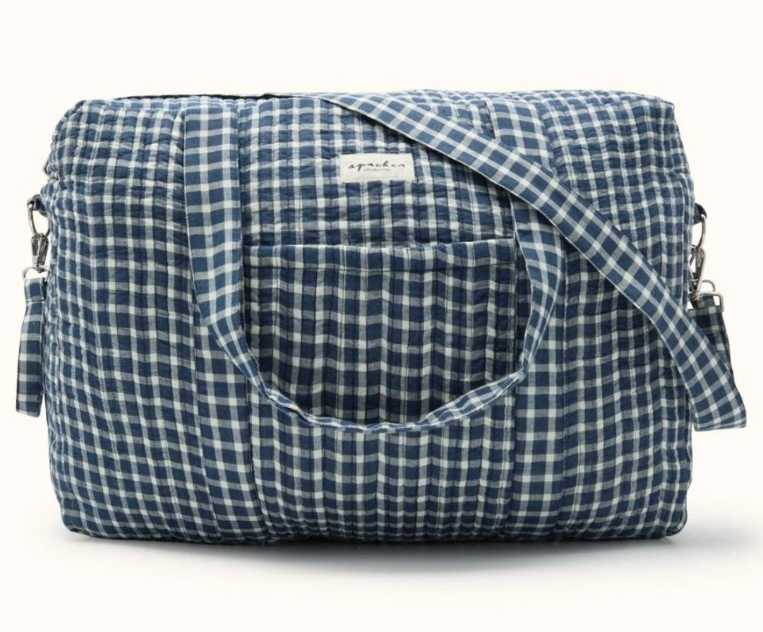 Sac à Langer Thaila - Khadi - Vichy Navy