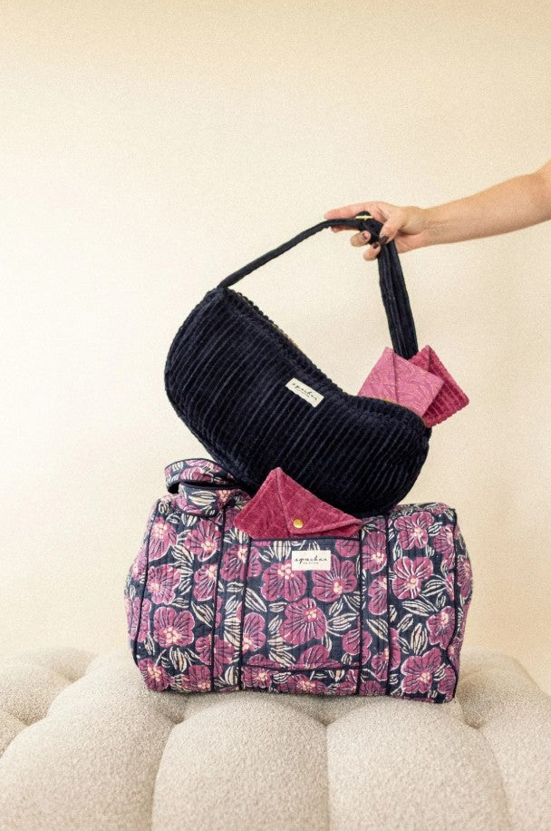 Sac Buddha - Amaryllis - Navy Cherry