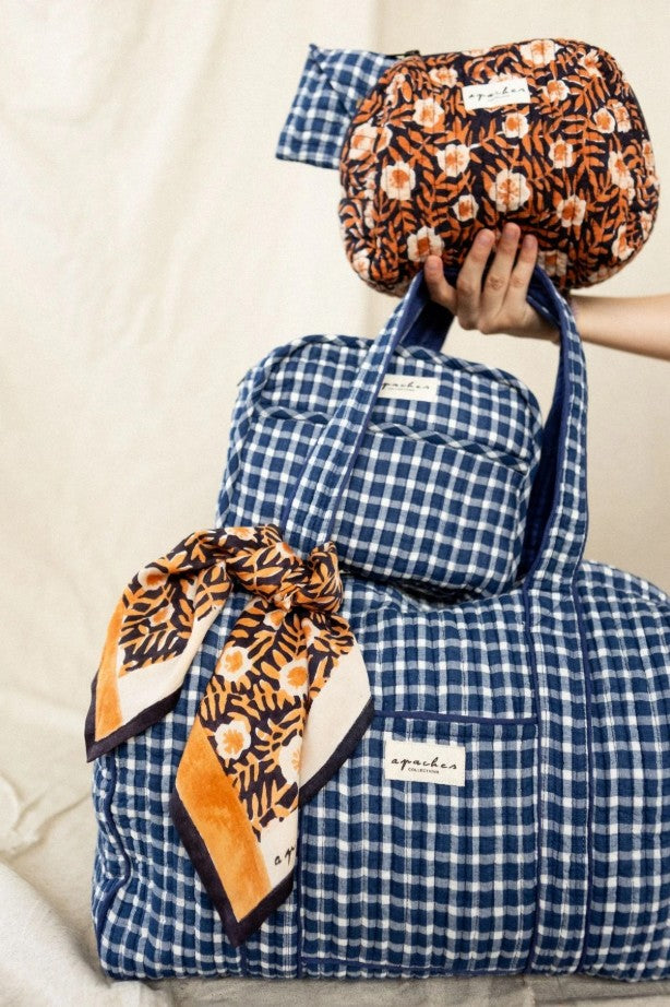 Sac Buddha - Khadi - Vichy Navy