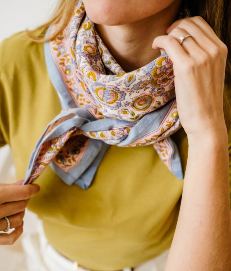 Foulard adulte - Garda - Bleuet