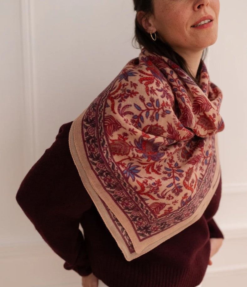 Foulard en laine - Paisley - Lupin