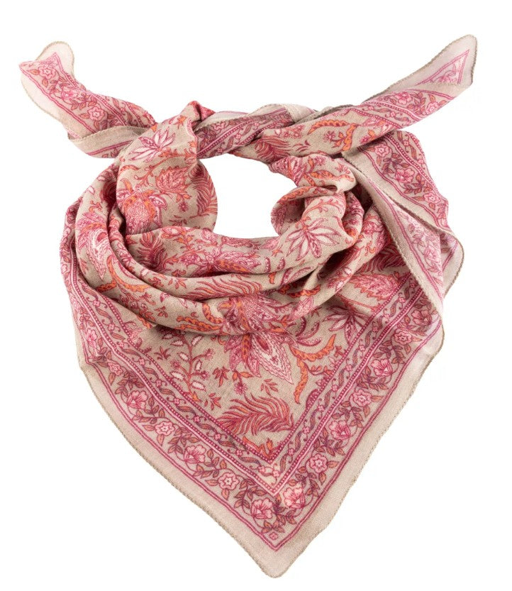 Foulard en laine - Paisley - Thé