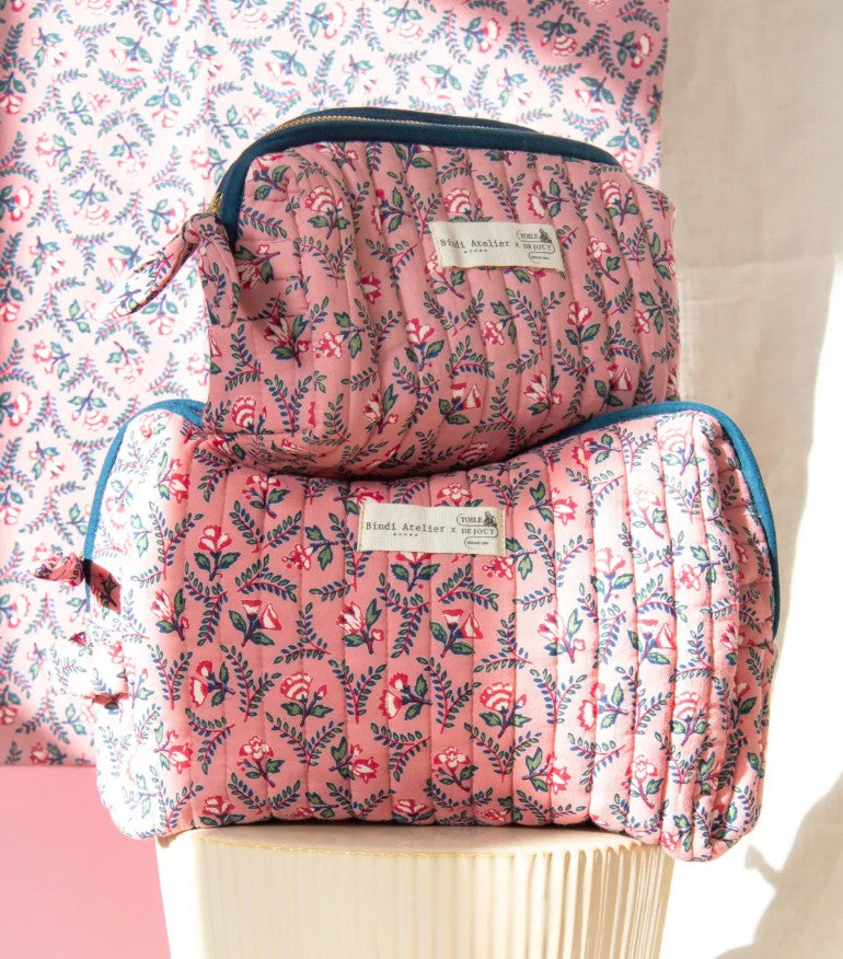 Trousse maquillage - Flora - Framboise