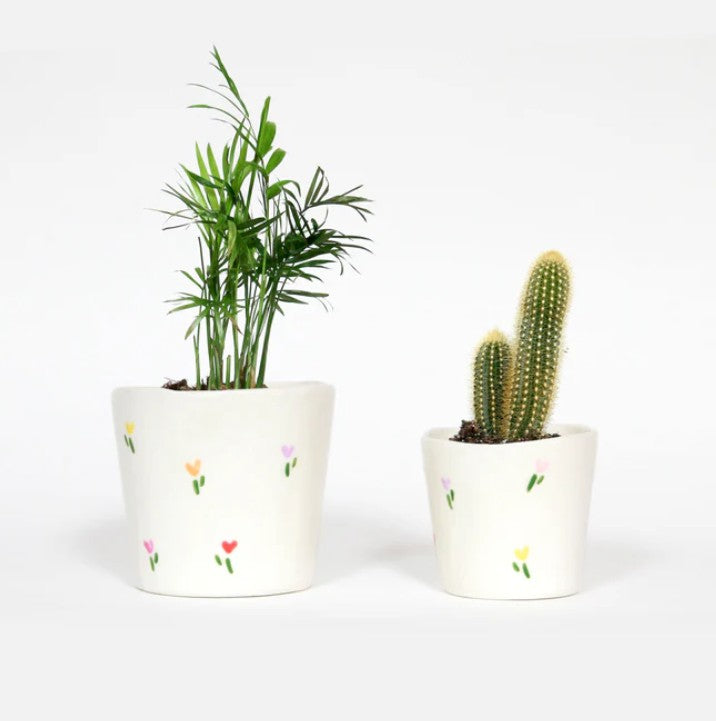 Petit cache-pot - Coeur en fleur