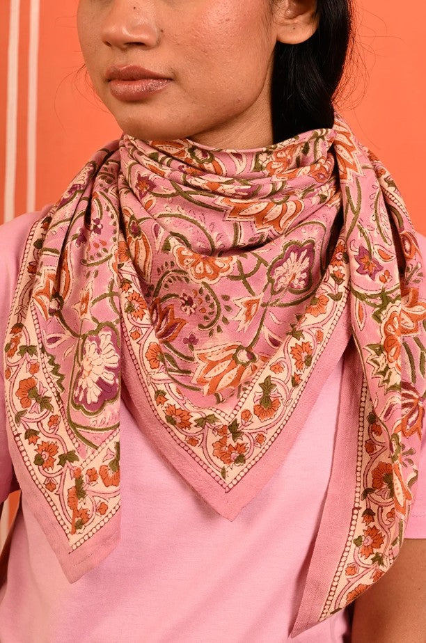 Grand foulard N°114 - Rose