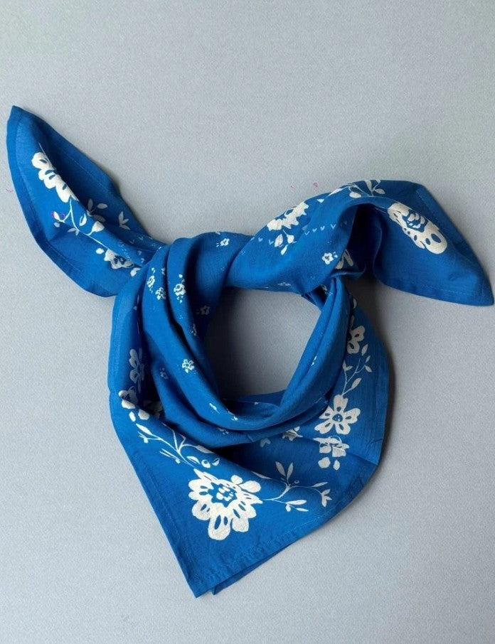 Foulard moyen Antonia - Bleu cobalt