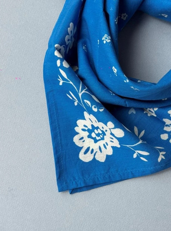 Foulard moyen Antonia - Bleu cobalt