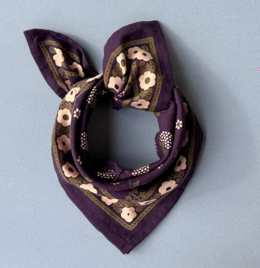 Petit foulard Anastase - Myrtille