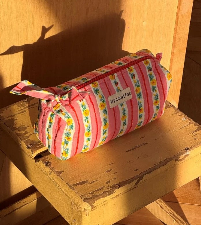 Trousse à crayons - Flora - Rose