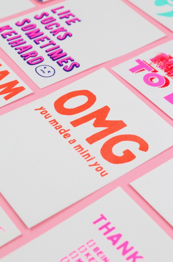 Carte postale - OMG you made a mini you - orange