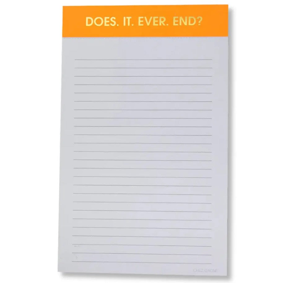 Bloc-notes ligné - Does it ever end?
