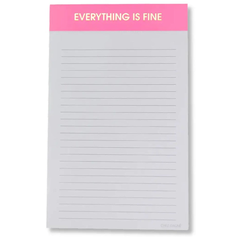 Bloc-notes ligné - Everything is fine
