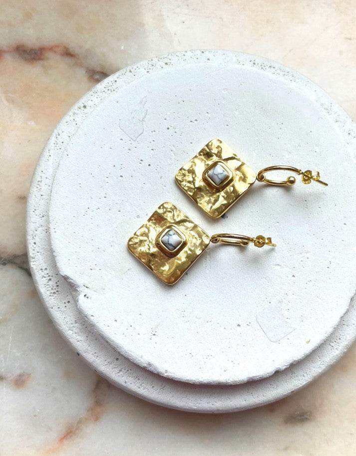 Boucles d'oreilles - Rosalie - Blanc