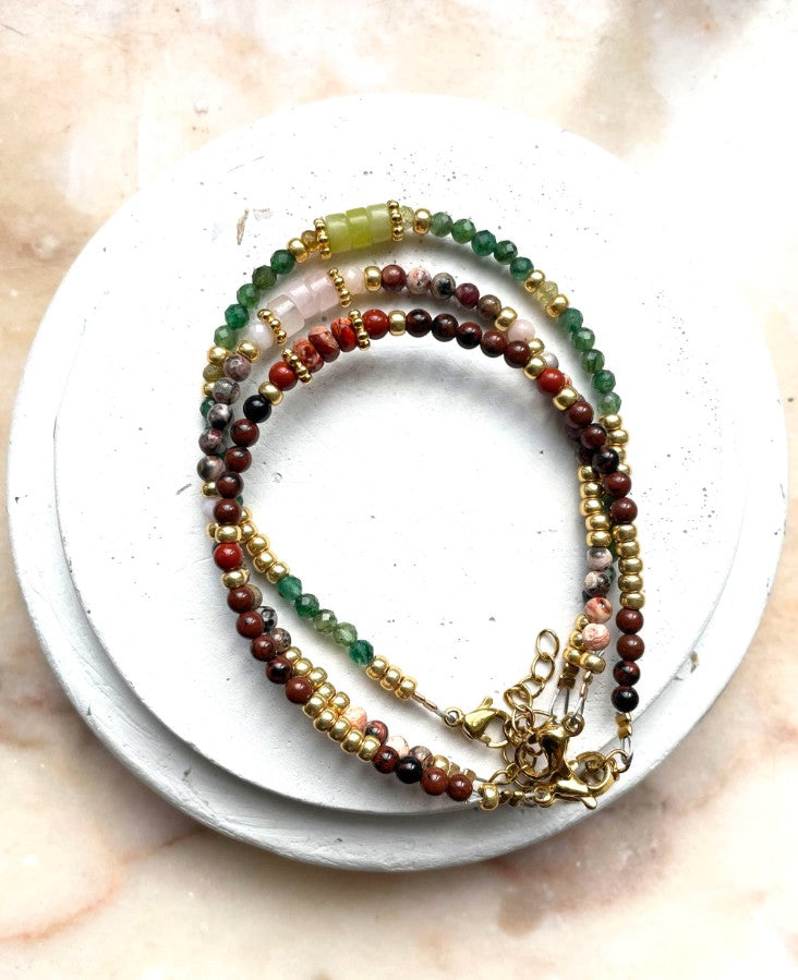Bracelet - Eva - Marron/rose