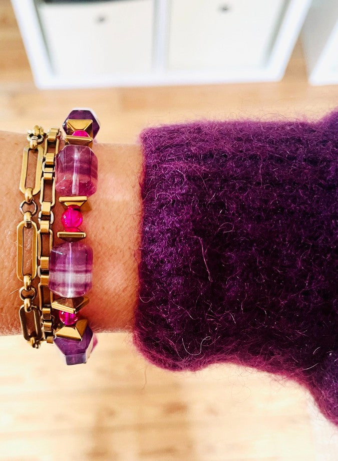 Bracelet - Selene - Mauve