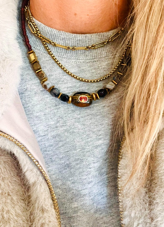 Collier - Amélie - Marron