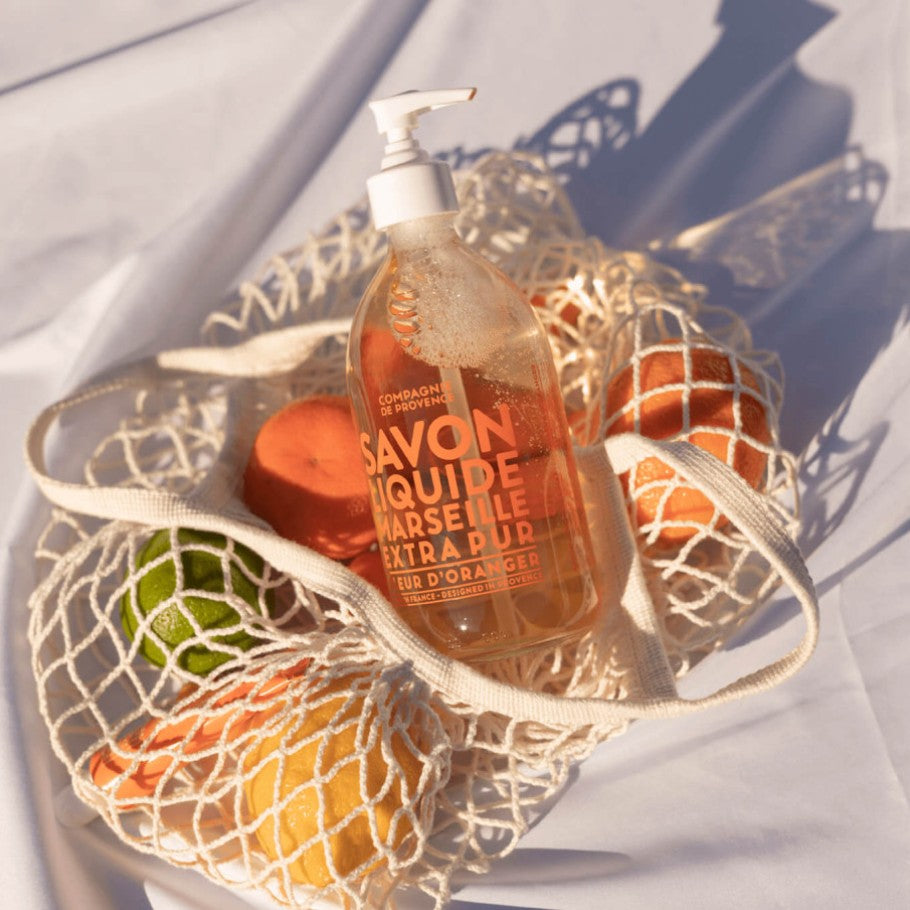 Savon liquide Extra Pur 495 ml verre fleur d'oranger