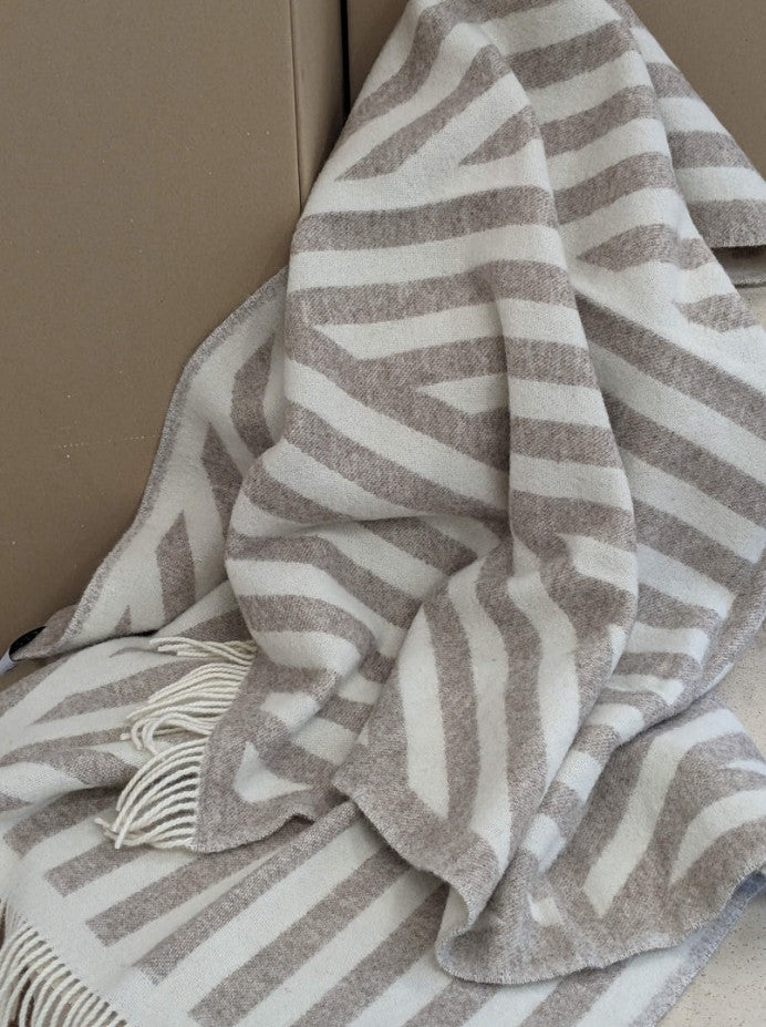 Wool blanket - Frank - Limestone, off white