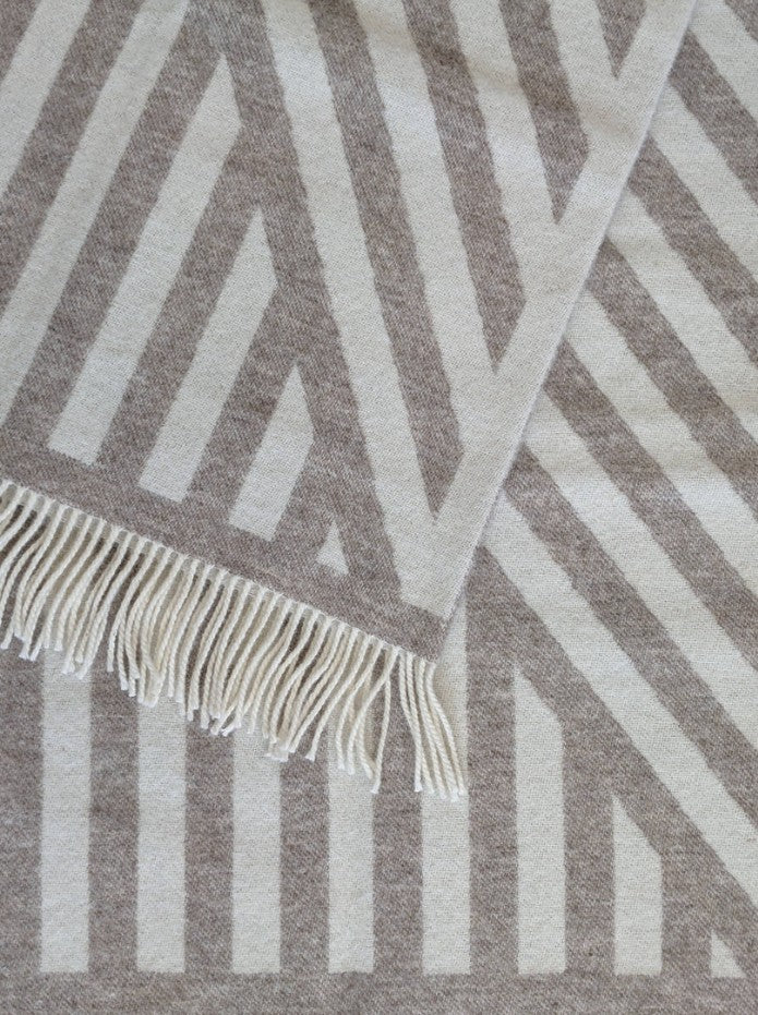 Wool blanket - Frank - Limestone, off white