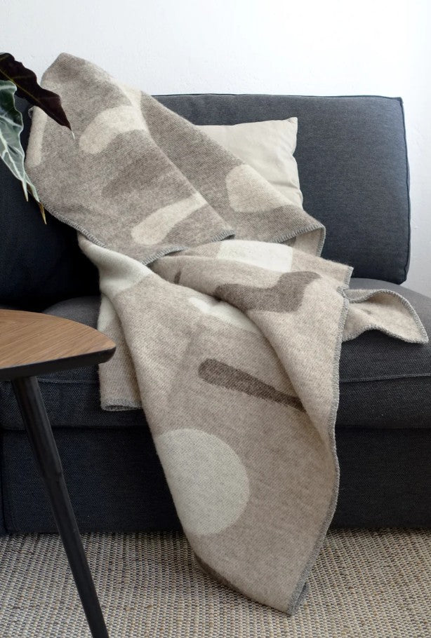 Wool blanket - Pebbles - Limestone, earth, chalk