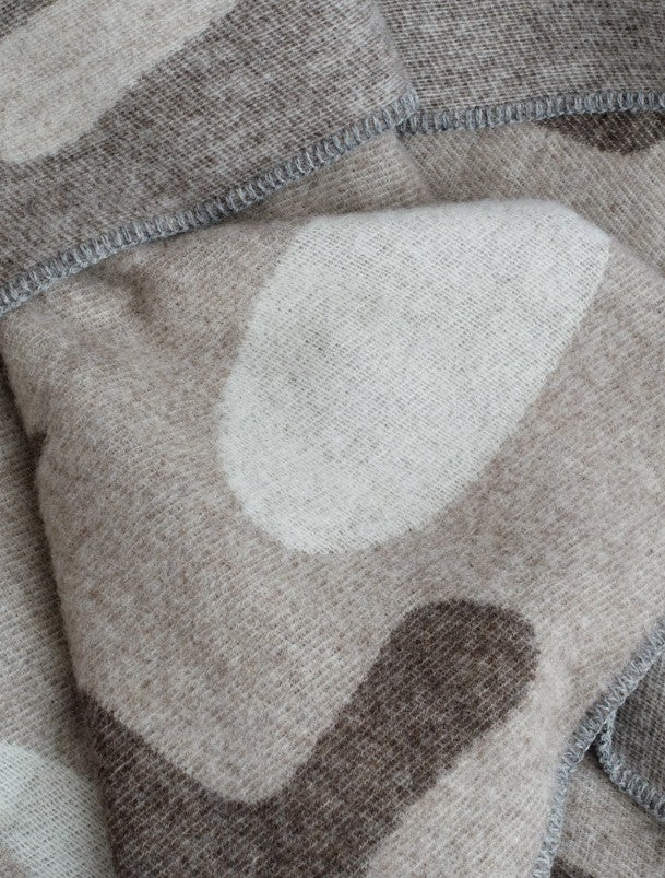 Wool blanket - Pebbles - Limestone, earth, chalk