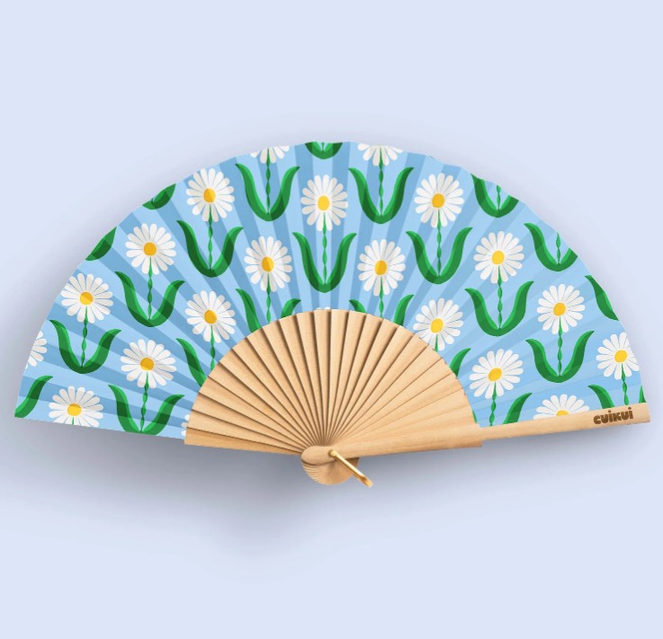 Eventail fleurs - Daisy Pattern