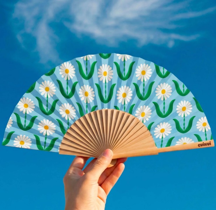 Eventail fleurs - Daisy Pattern