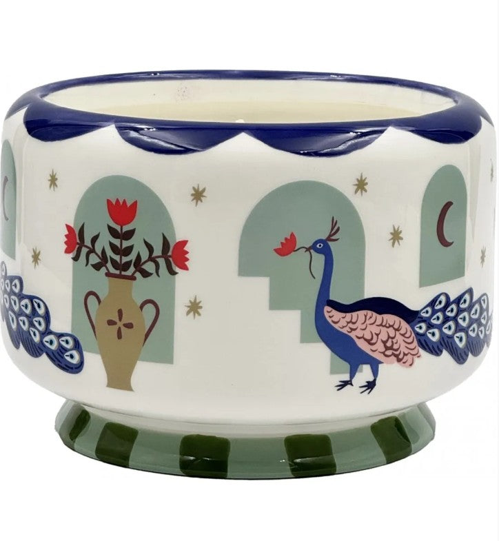 Bougie en céramique - A dopo - Peacock - 680g - Misted Lime