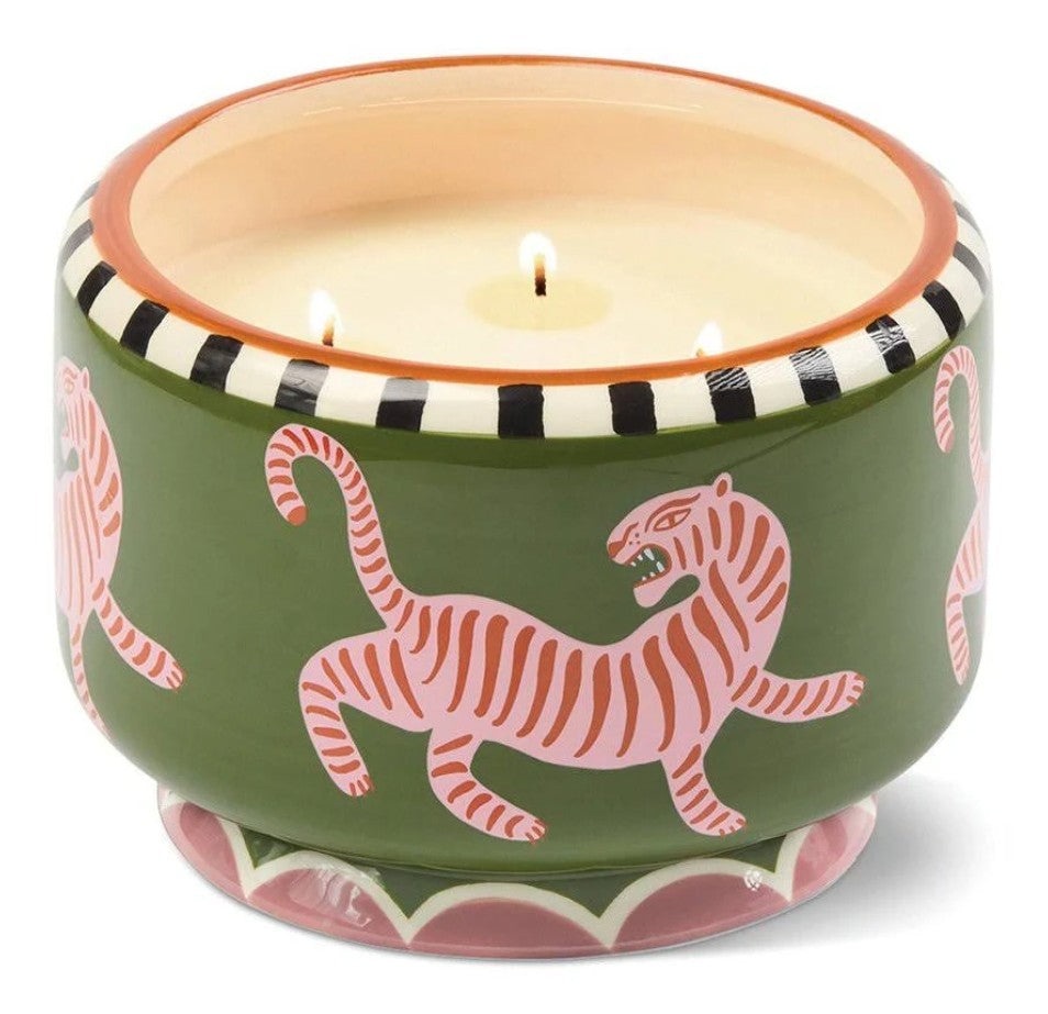 Bougie en céramique XL - A dopo - Tiger - 680g - Black Cedar & Fig