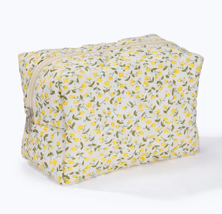 Trousse de toilette - Fleurs jaunes