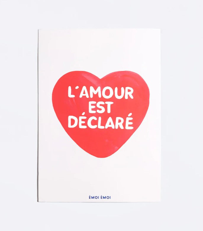 Affiche A3 - L'amour est déclaré - rouge